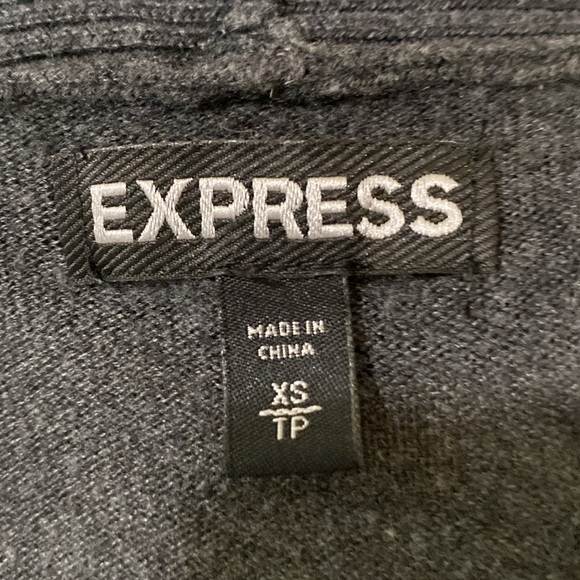 Express Dark Gray Draped Cardigan, Size XS - Picture 8 of 9
